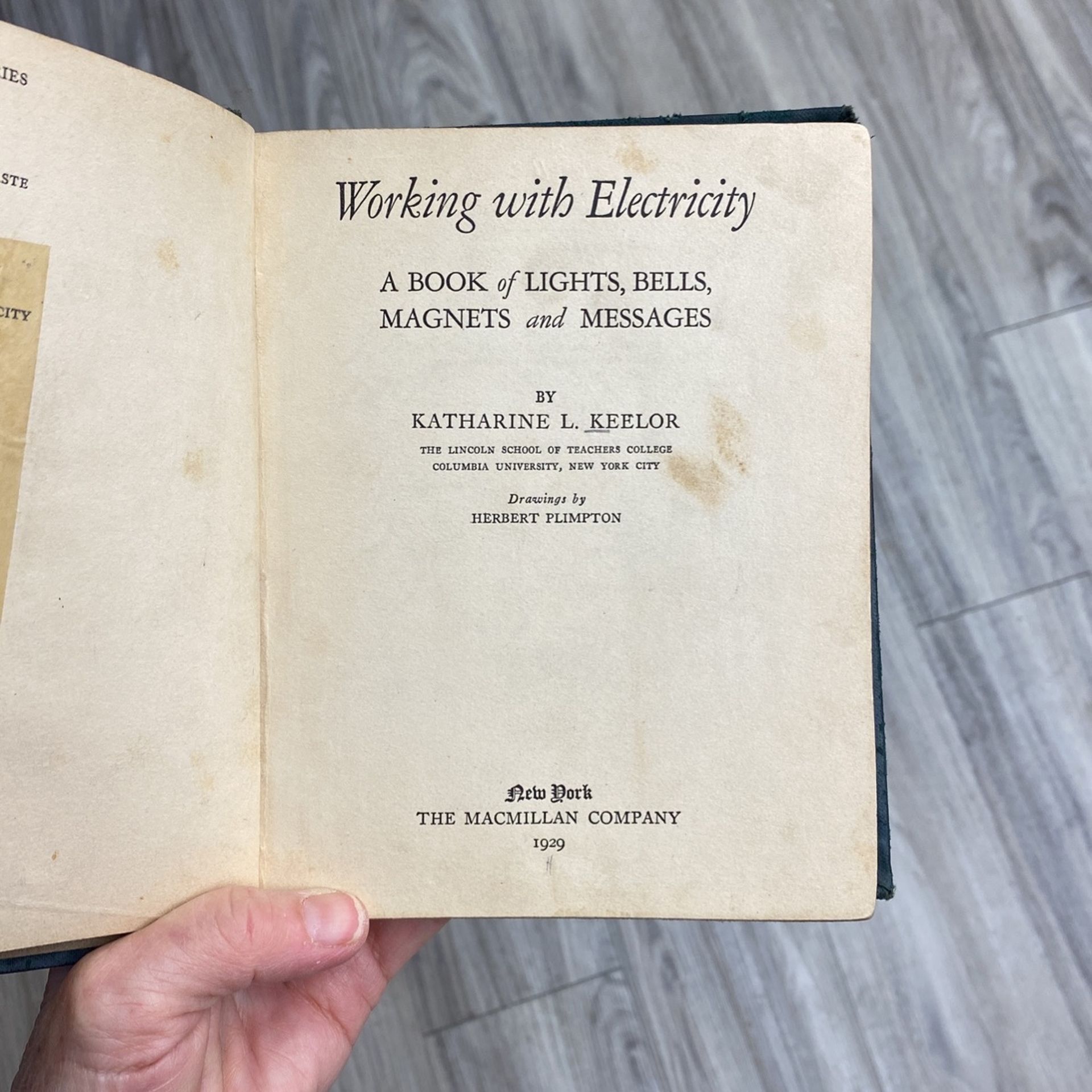 Antique Collectible Book Working With Electricity