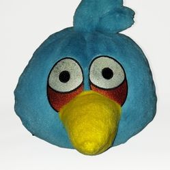 Blue Angry Bird Bomb Stuffed Plush Toy Bird Jay, Jake, Jim The Blues 9"
