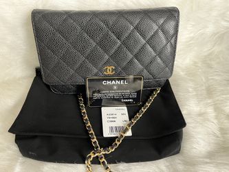 Chanel Black Wallet On Chain Gold HW
