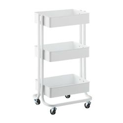 Rolling Cart 3 Levels White