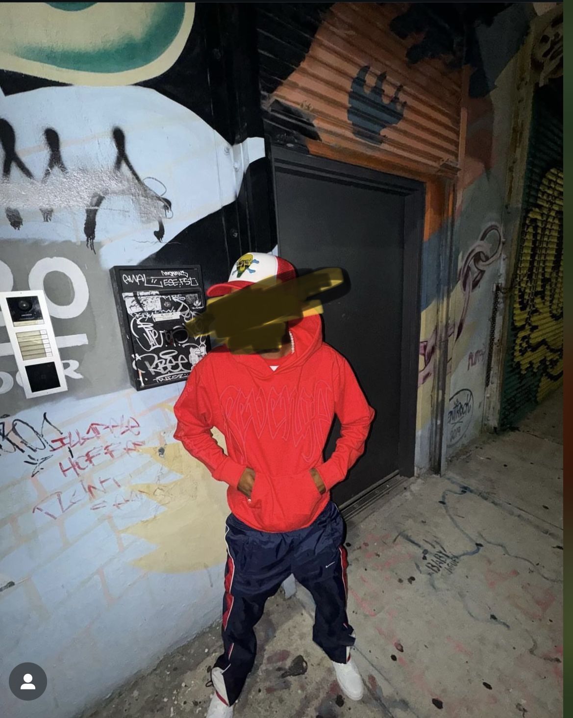 Revenge “kill” Hoodie Arch Logo Outline (RED) Size Large