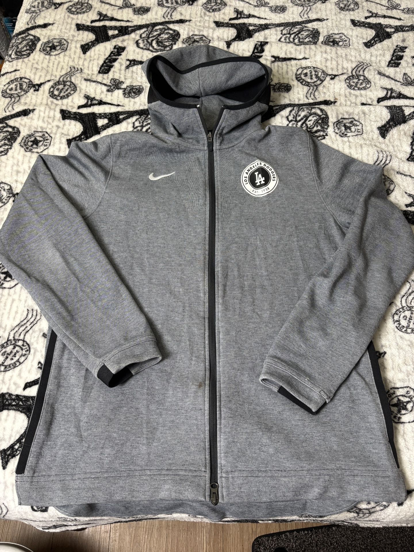 Nike LA Dodgers Zip-Up Sweatshirt Size L