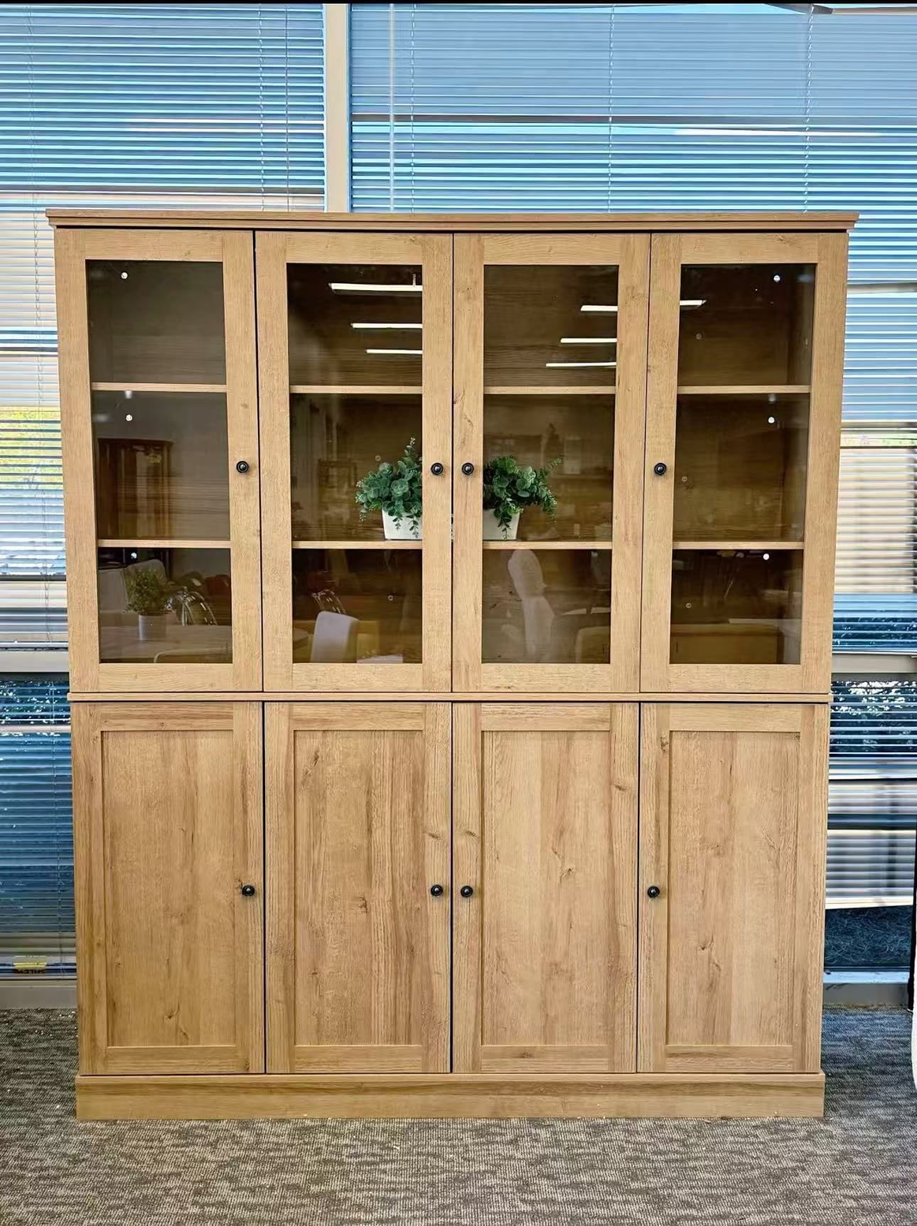 ✨ 74’’ Tall Kitchen Pantry Cabinet – With LED Lighting & Glass Doors ✨ Brand New – In Box
