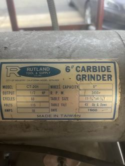 Rutland Tool CT-201 6" Carbide Grinder