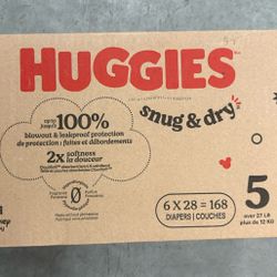 Huggies Size 5 Snug Dry -Diapers -pañales 