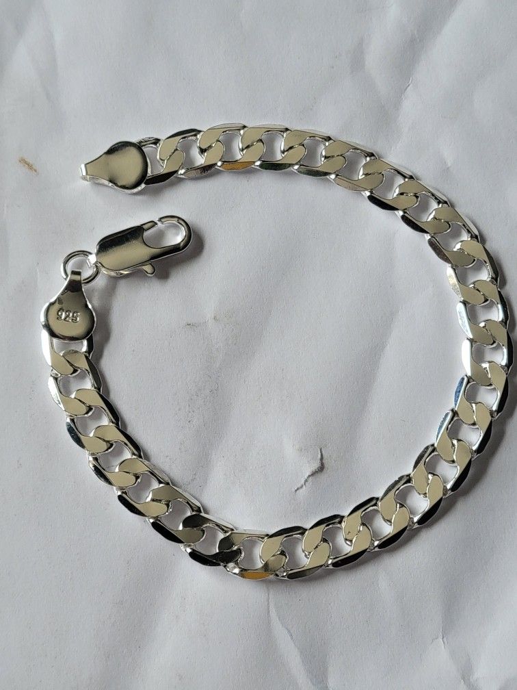 8" 5mm Cuban Link Bracelet .925 Sterling Silver