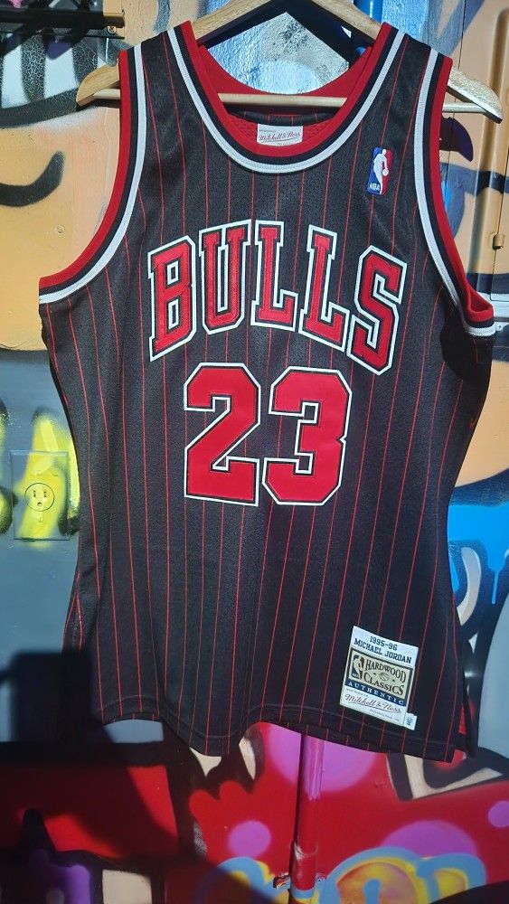 Mitchell And Ness Michael Jordan Chicago Bulls Pinstripe Authentic Jersey