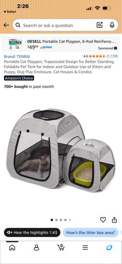 New!✨. 2 piece collapsible pet condo