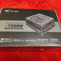 Thermaltake Toughpower SFX 1000W Fully Modular Power Supply, PCIE Gen 5 16 pin connector, ATX 3.0, Smart Zero Fan
