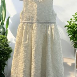 Blueberi Boulevard Cream Sundress 6 Kids