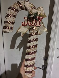 Decorative Christmas Candy Cane Door Hanger