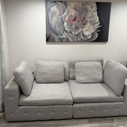 GRAY LOVESEAT