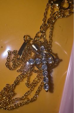 Gold Chain Cross Necklace