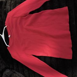 Red long sleeve shirt