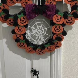 Minnie Halloween Door Wreath 