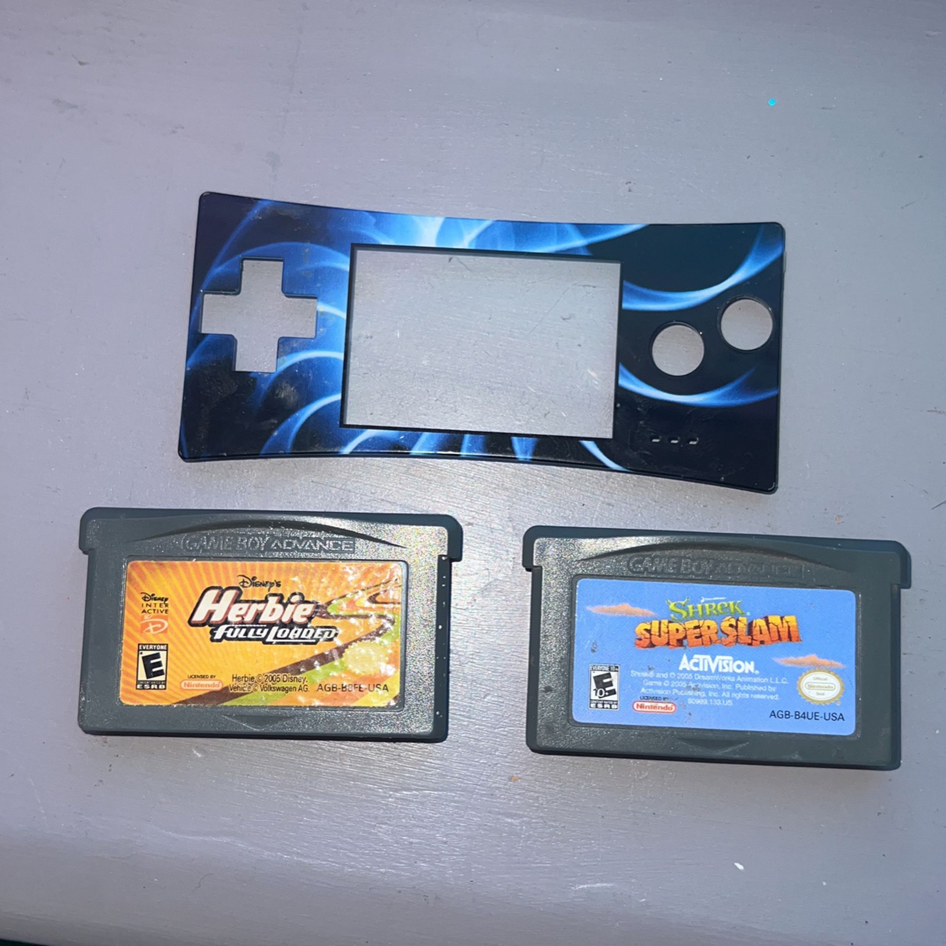 Game boy Micro Ammonite Face Plate With 2 Games