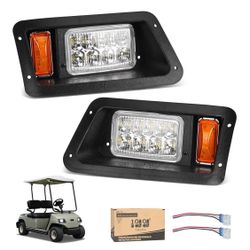 10L0L Golf Cart Head Light Kit for Yamaha Yamaha G14 G16 G19 G22 Gas or Electric Golf Cart - Front Driver Side and Passenger Side Replace 12V Headligh