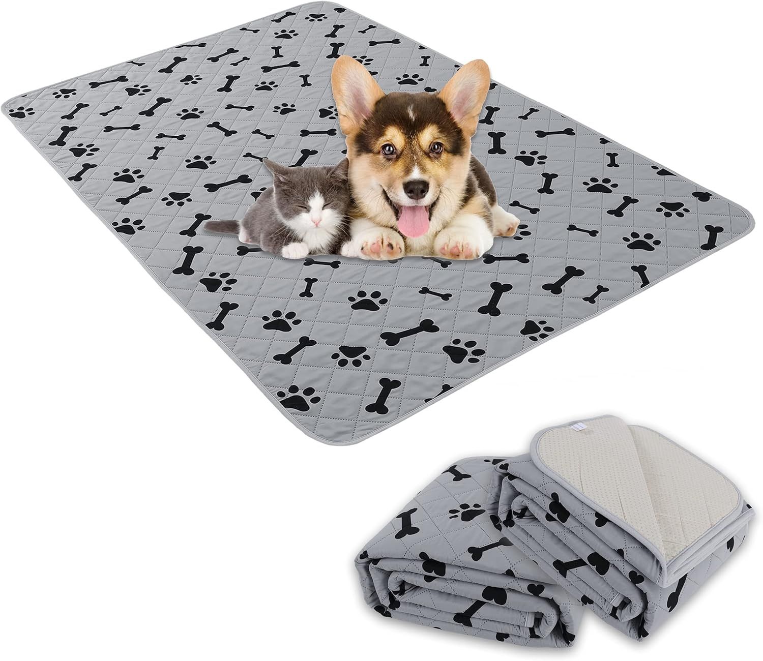 Dog Crate Pee Pads - Washable Dog Rugs Non-Slip Puppy Pads for Small Dogs