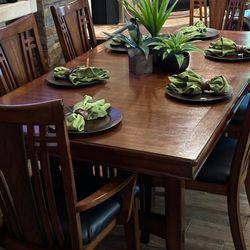 Ashley Bodalli Elegant Solid Wooden Dining Table Set: