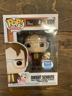 Dwight schrute with princess unicorn funko 1009