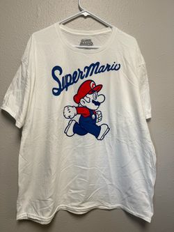 Super Mario Graphic T-Shirt Men’s 2XL White Nintendo Mario Short Sleeve New