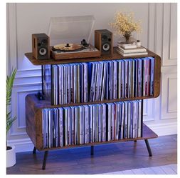 3 Tier Record Player Stand and Storage Table