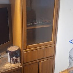 Older Entertainment  Center Large,one Lower Self Damage  See Pics. Apache Junction Arizona 