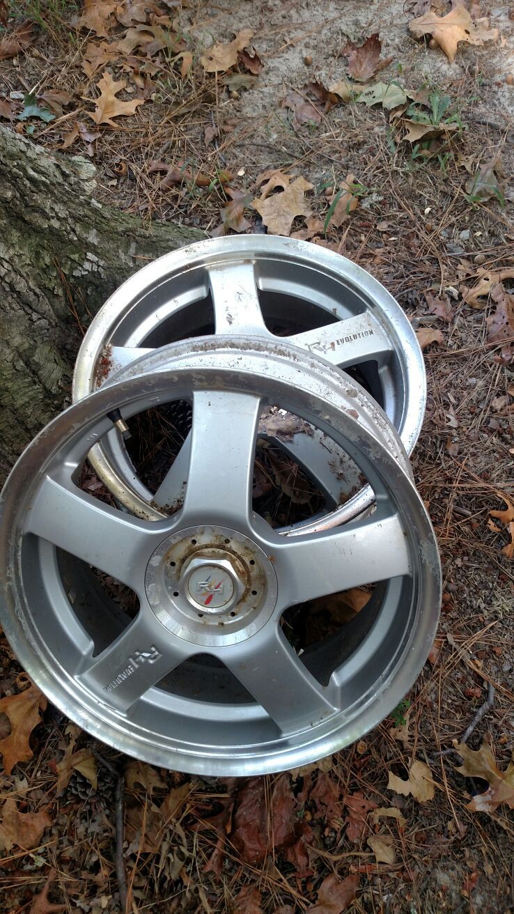 5 lug 17x7 racing hart wheels (2 only)