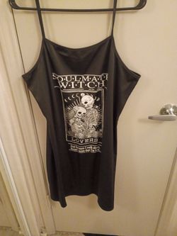 Soulmate Witch Lovers Graphic Mini Dress lx