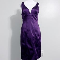 David Meister Satin Cocktail Dress