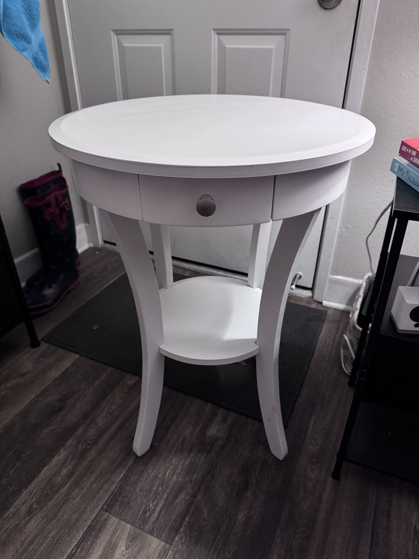 Round Wooden End Table