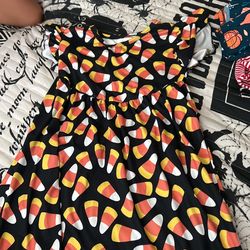 Girls Halloween Candy Corn Dress
