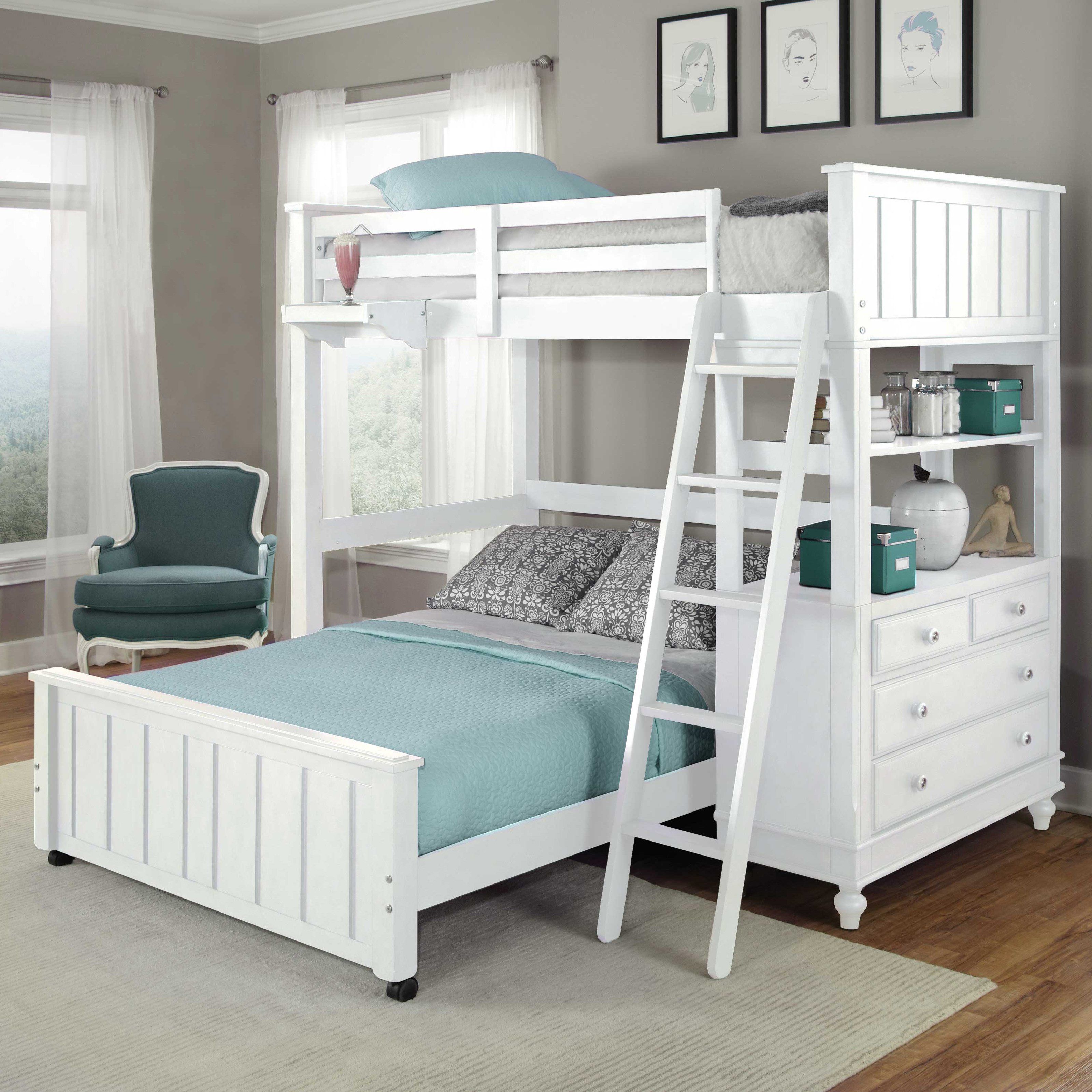 NE Kids lake house twin loft bed