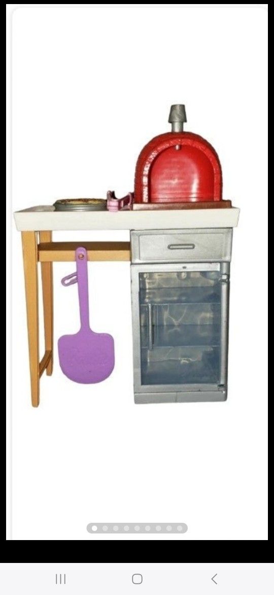 Barbie Outdoor Furniture Set with Brickoven Pizza. Please see all pictures as part of the description. Fits all charm bracelets, including DIY, Pan