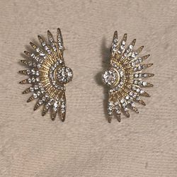 Art Deco Fan Earrings