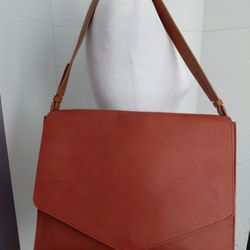 Universal Thread Bag Goods Co. Purse Terracotta Large Faux Leather Handbag 