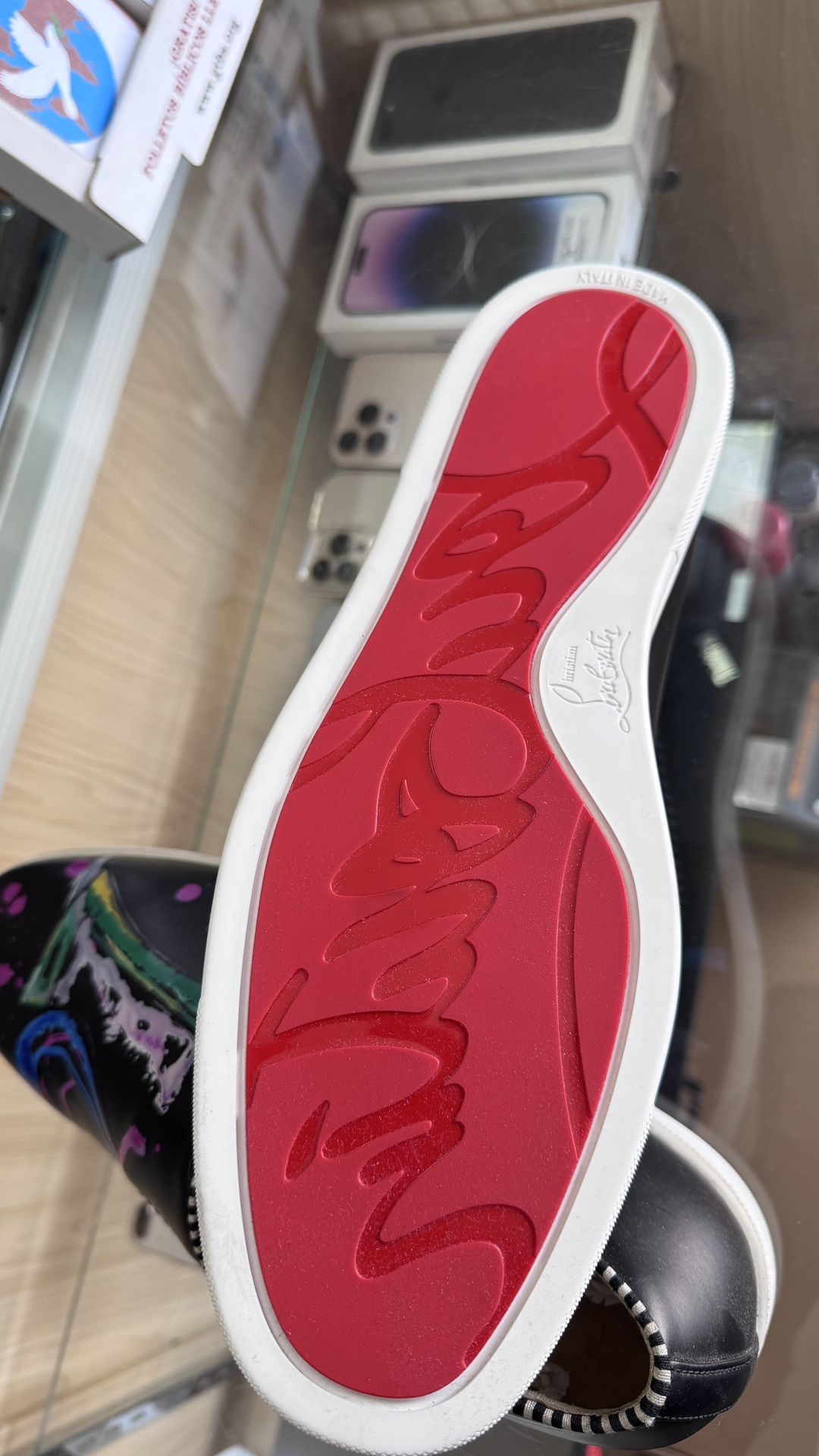 Christian Louboutin Boat Man Flat Calf Love/GG size 44 Original no BS here. Price firm 400