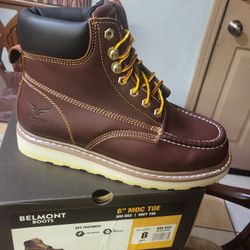 BELMONT WORK BOOTS SIZE 8 MEN'S 