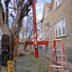 90 X 45 In Cedar Wood Cross, Rioting Christ On It