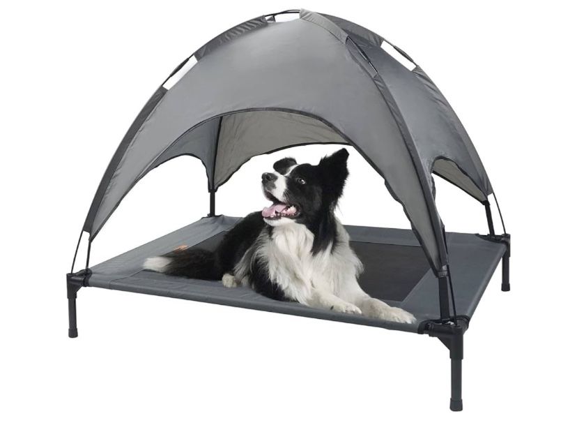 BESUNTEK Outdoor Portable Pet Cot With Canopy