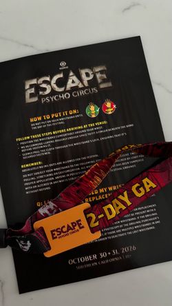 ESCAPE PSYCHO CIRCUS 2026
