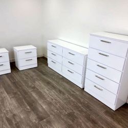 Dresser, Chest And 2 Nightstands 💫 Cómoda, Gavetero Y 2 Mesitas De Noche 