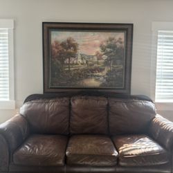 Brown Leather Couches 