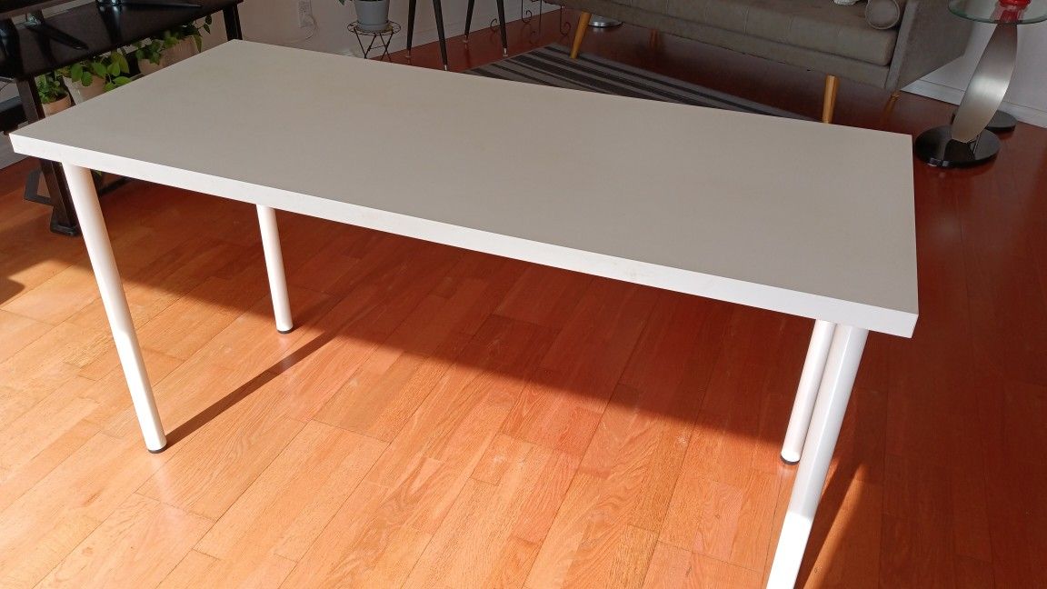 LAGKAPTEN / ADILS Desk/Table, white, 55 1/8x23 5/8 "