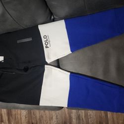 Brand New! 
POLO RALPH LAUREN Men's 1970 USA Shield Colorblock Fleece Jogger Sweatpants(Size Mens Large)
