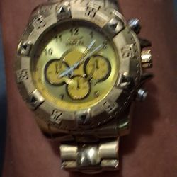 Gold Invicta Watch 