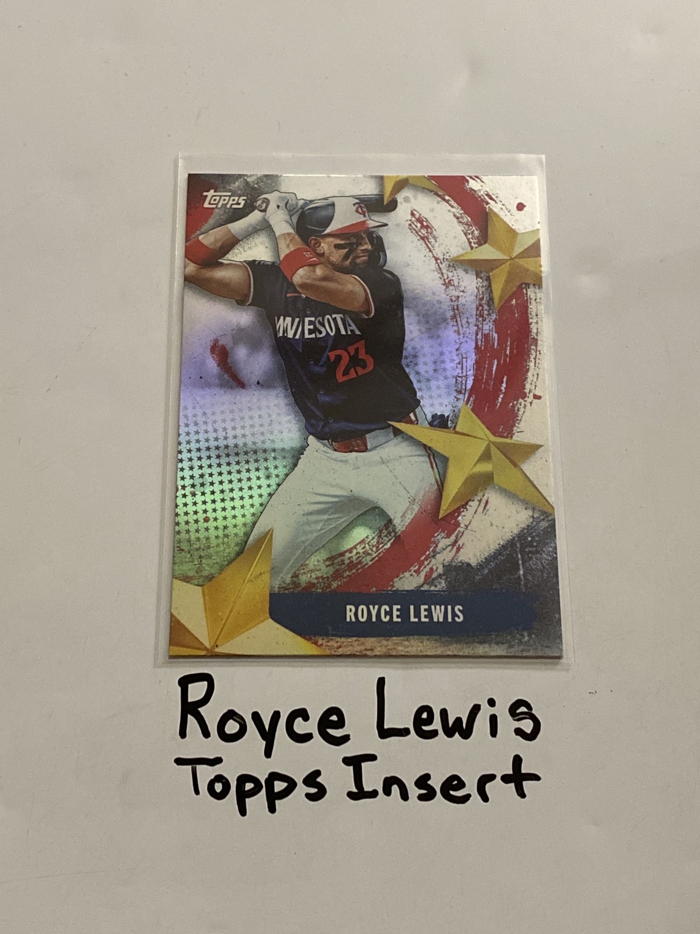 Royce Lewis Minnesota Twins 3rd Baseman Topps Short Print Insert Card. 