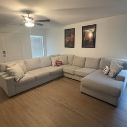 5 Piece Beige Sectional 