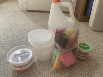 Slime Making Containers and Foam Balls