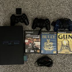 Ps2 W/ 1tb Harddrive , 3 Controllers & Games 